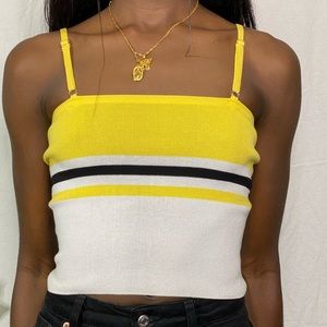 Striped bumblebee crop top